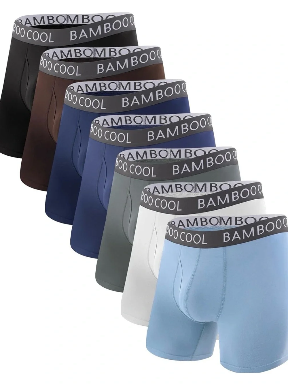 BAMBOO Cool Men's Boxer Underwear - Set of 6 Pair - NWT Large
